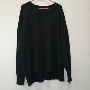 Babaton xl sweater 100% cashmere black slouchy oversized mid weight